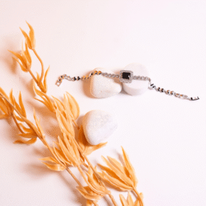 Black Stone Silver Luxury Bracelet