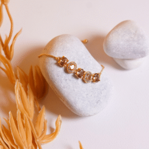 Golden Oval Crystal Bracelet