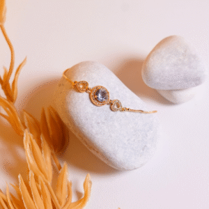 Crystal Love Circle Gold Bracelet