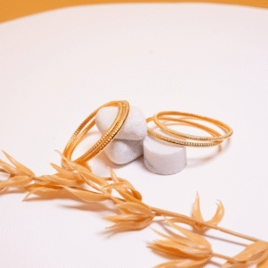 Classic Textured Gold Bangles Set