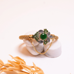 Emerald Royale Luxury Gold-Plated Kada