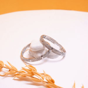 Sleek Silver Textured Bangles